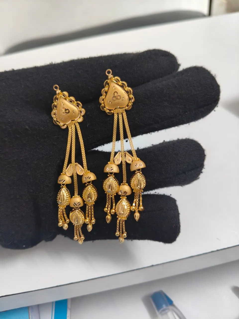 Gold Jhumka Earrings