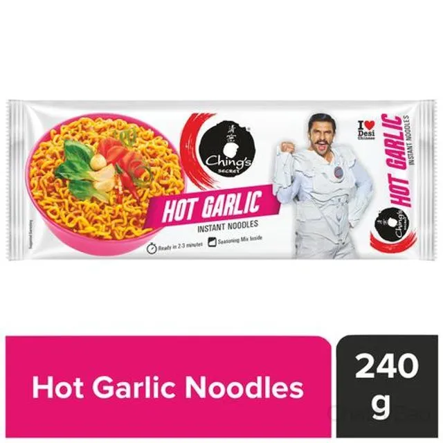 Chings Secret Hot Garlic Instant Noodles 240 g (Pack of 4)