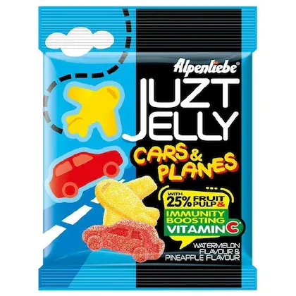 Alpenliebe Juzt Jelly Cars & Planes - Pineapple and Watermelon Flavour 25 g