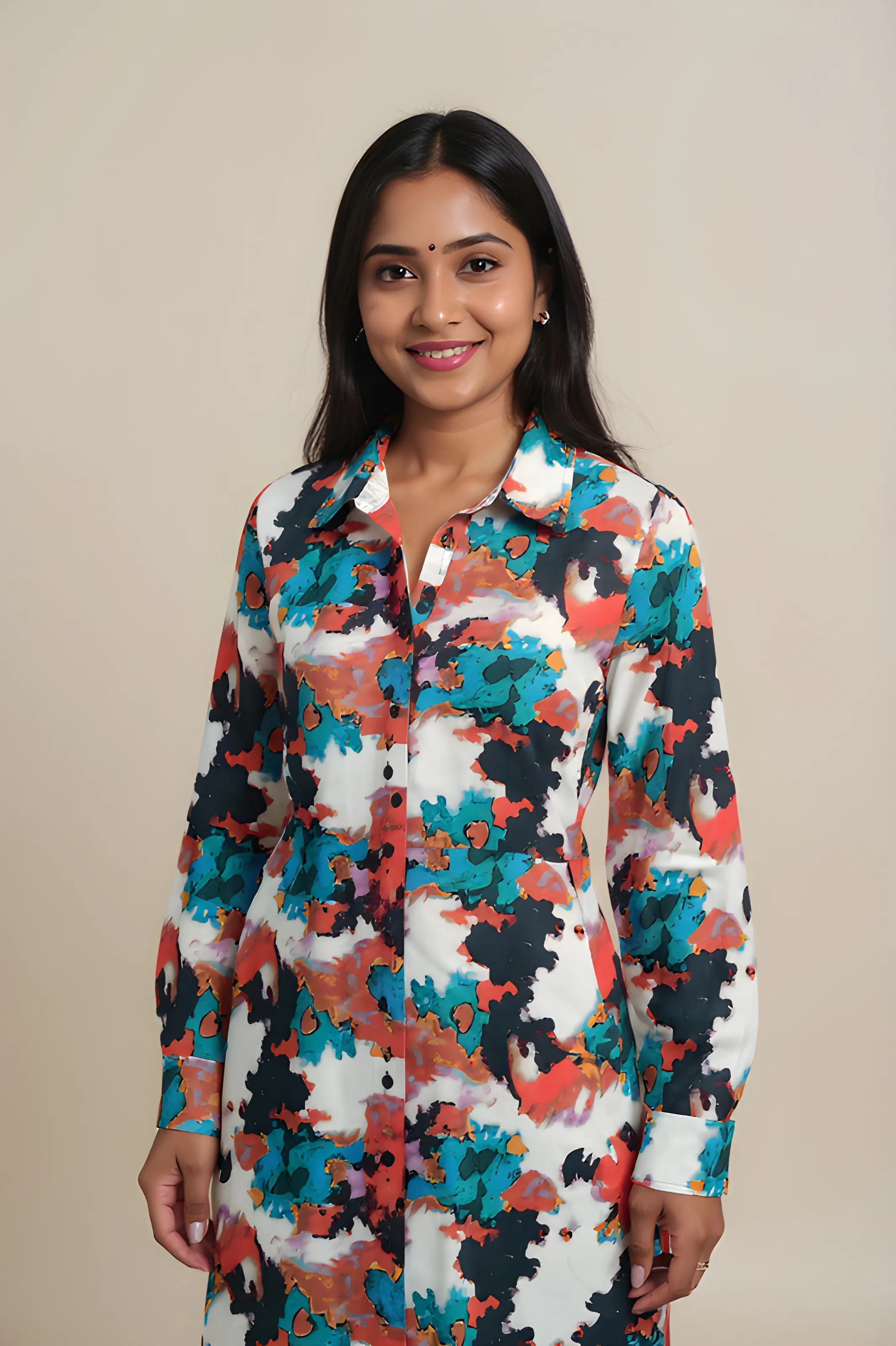 Color Burst Casual Dress