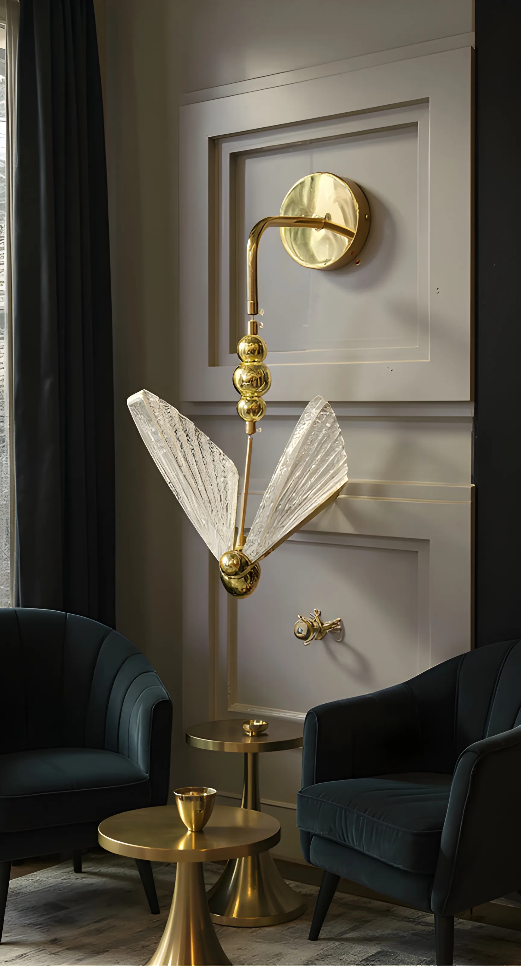 Art Deco Glass Wall Sconce