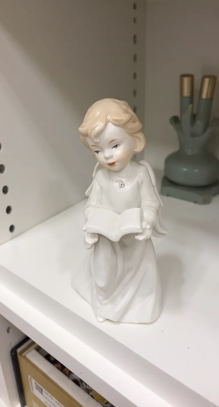Porcelain Reading Girl Figurine