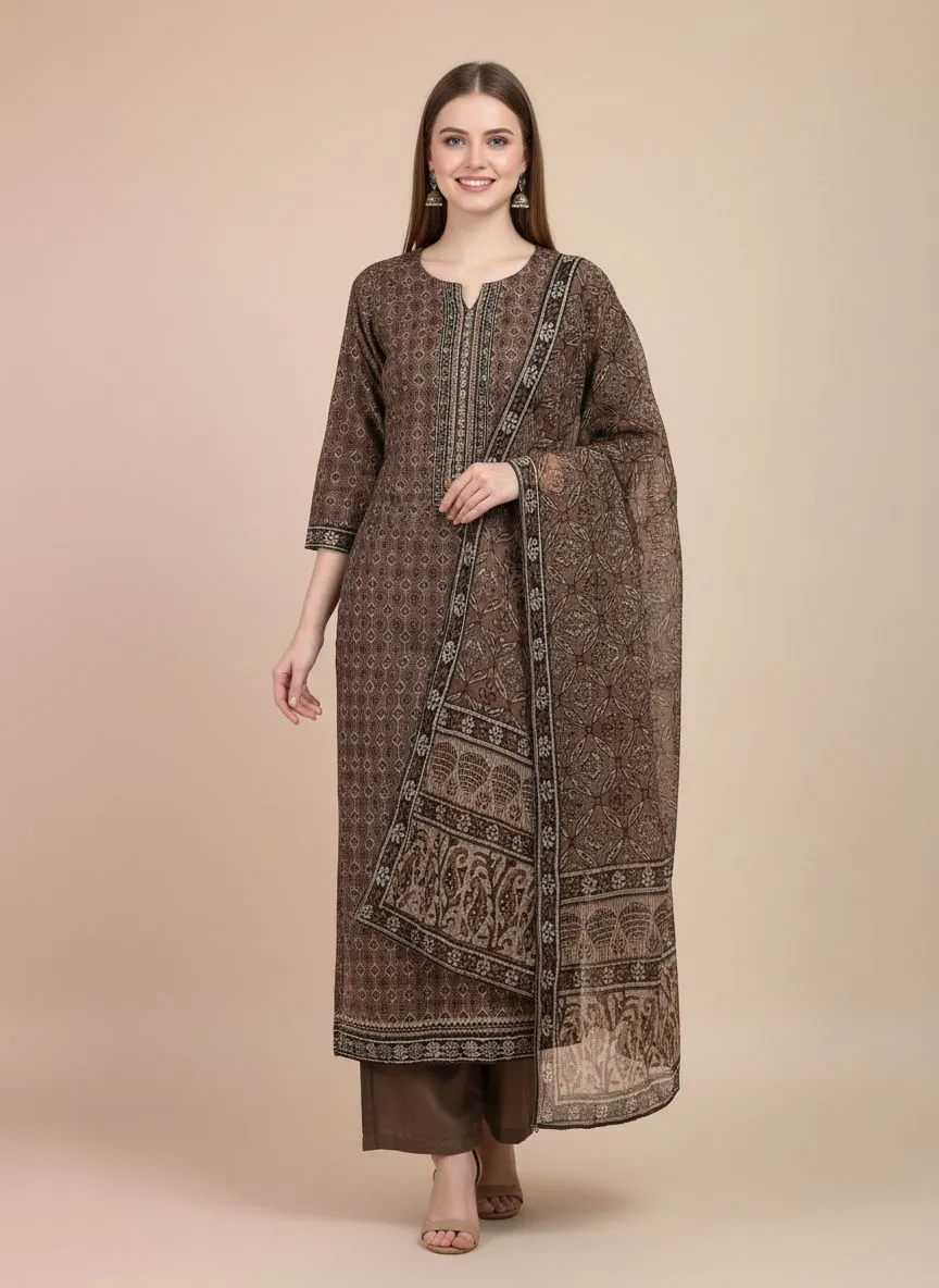 Kantha Work Unstiched Set