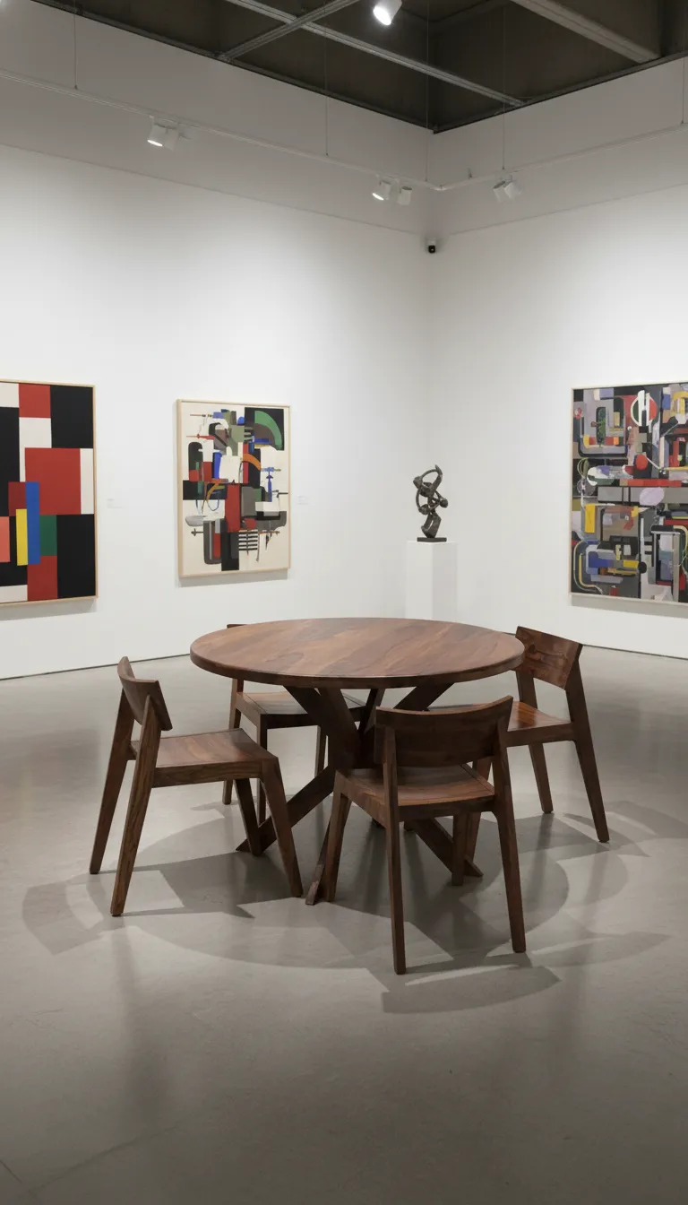 Round Wooden Dining Set