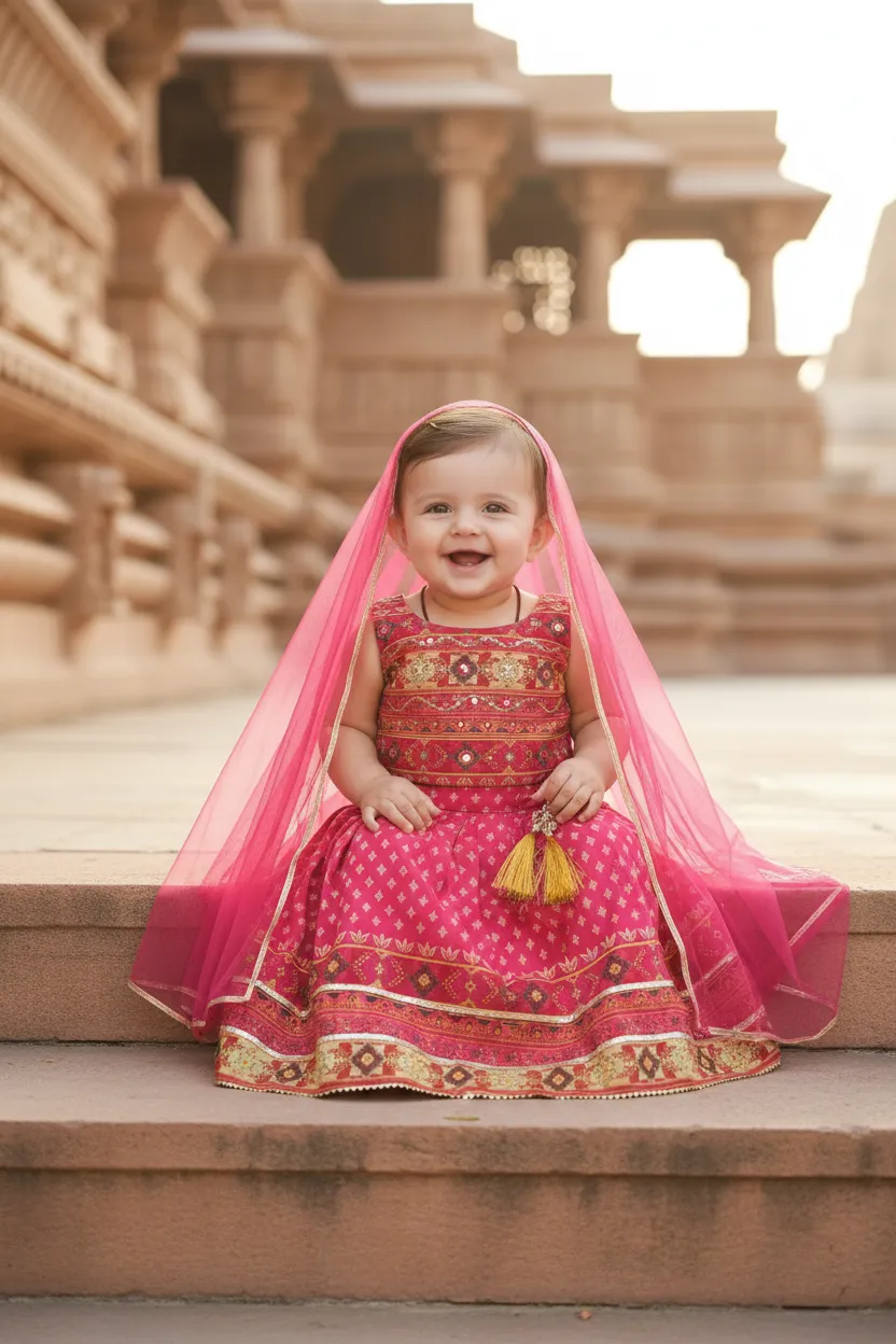 Traditional Baby Girls Lehenga Set