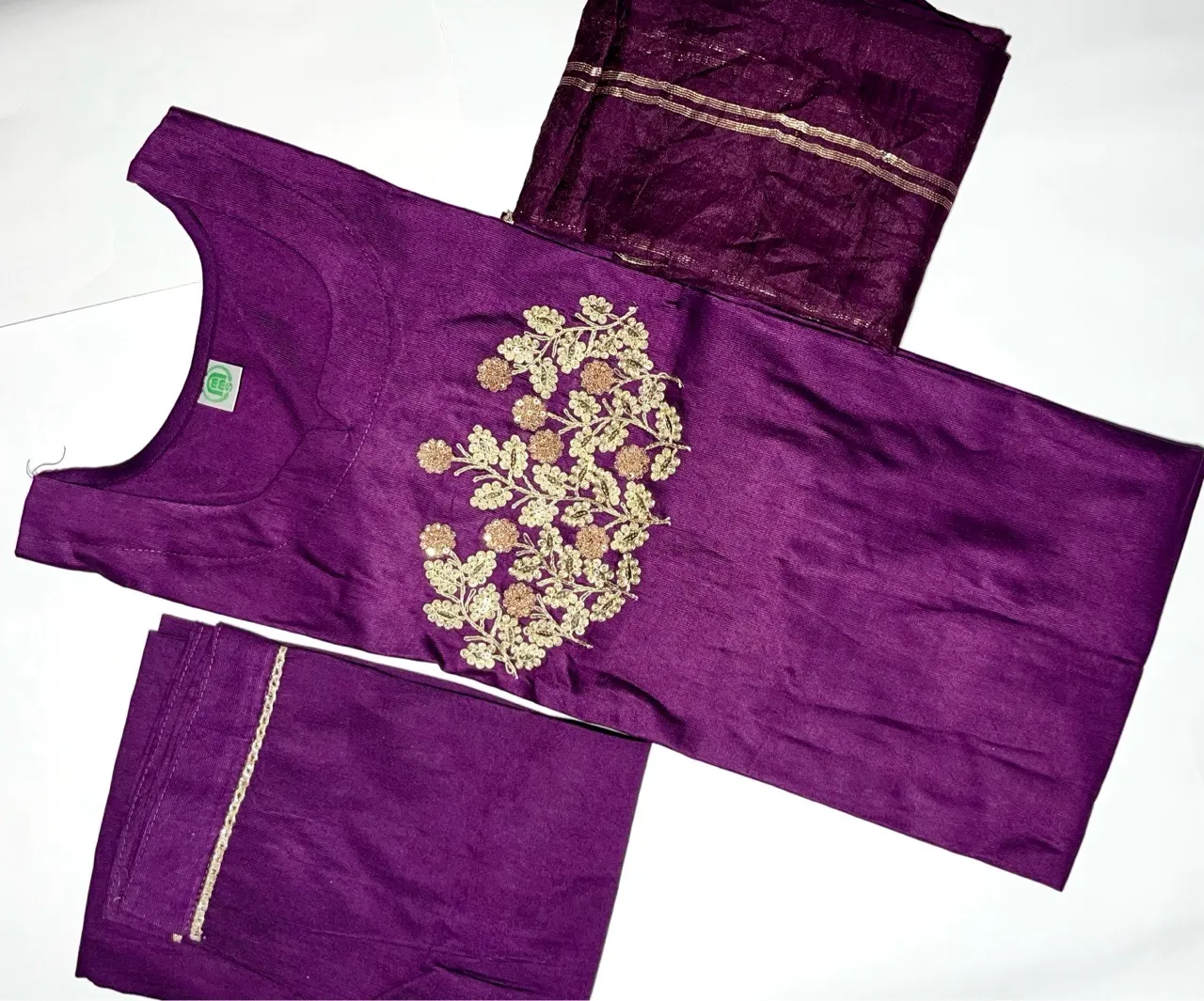 Embroidered Pant Set