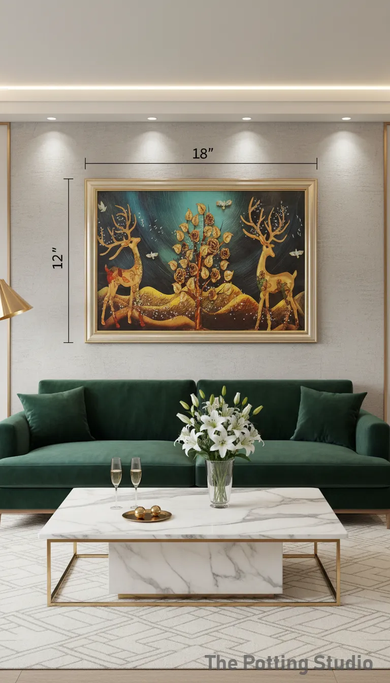 Decorative Deer Wall Art 12"H & 18"W