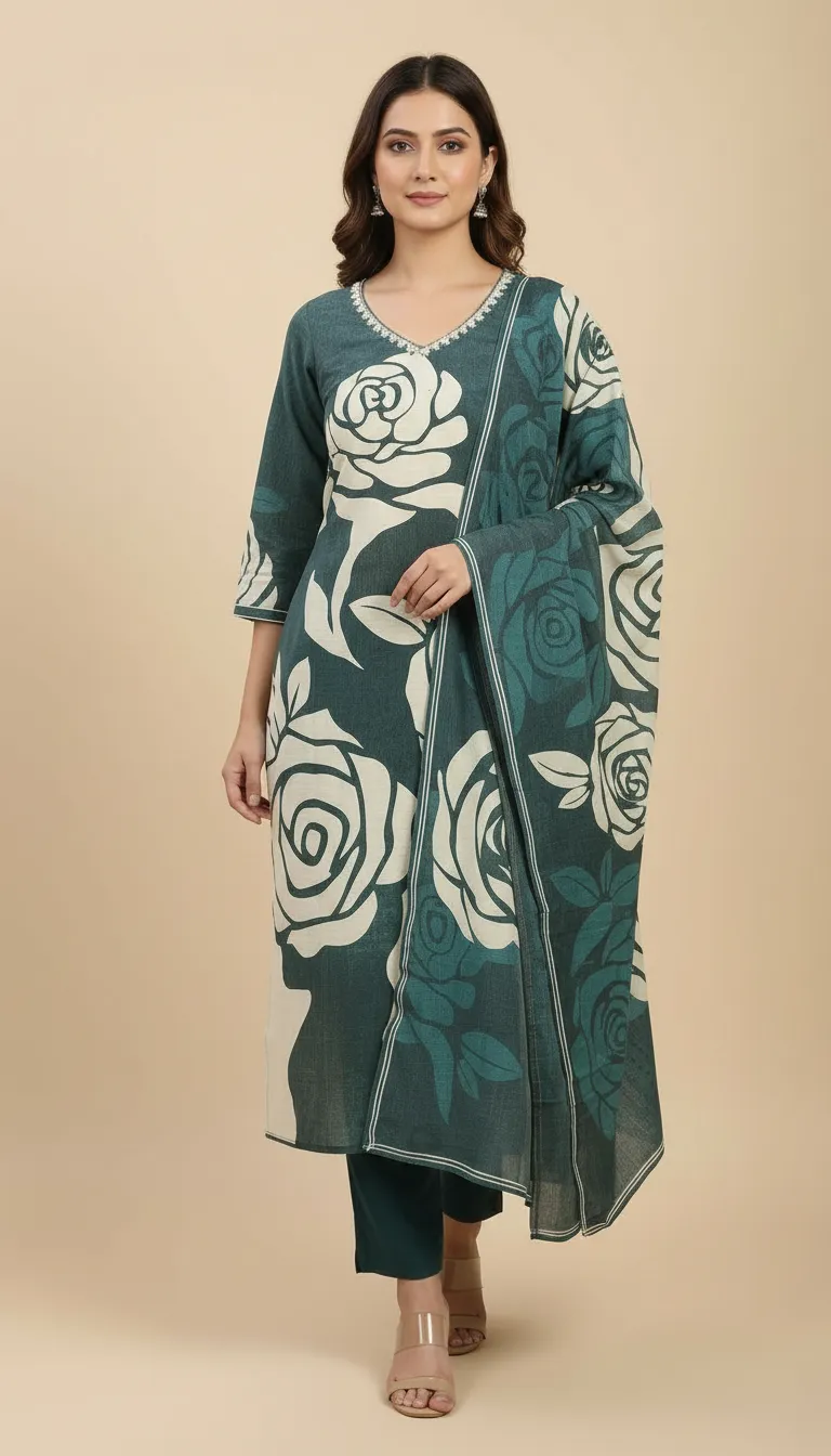 Designer Floral Suit