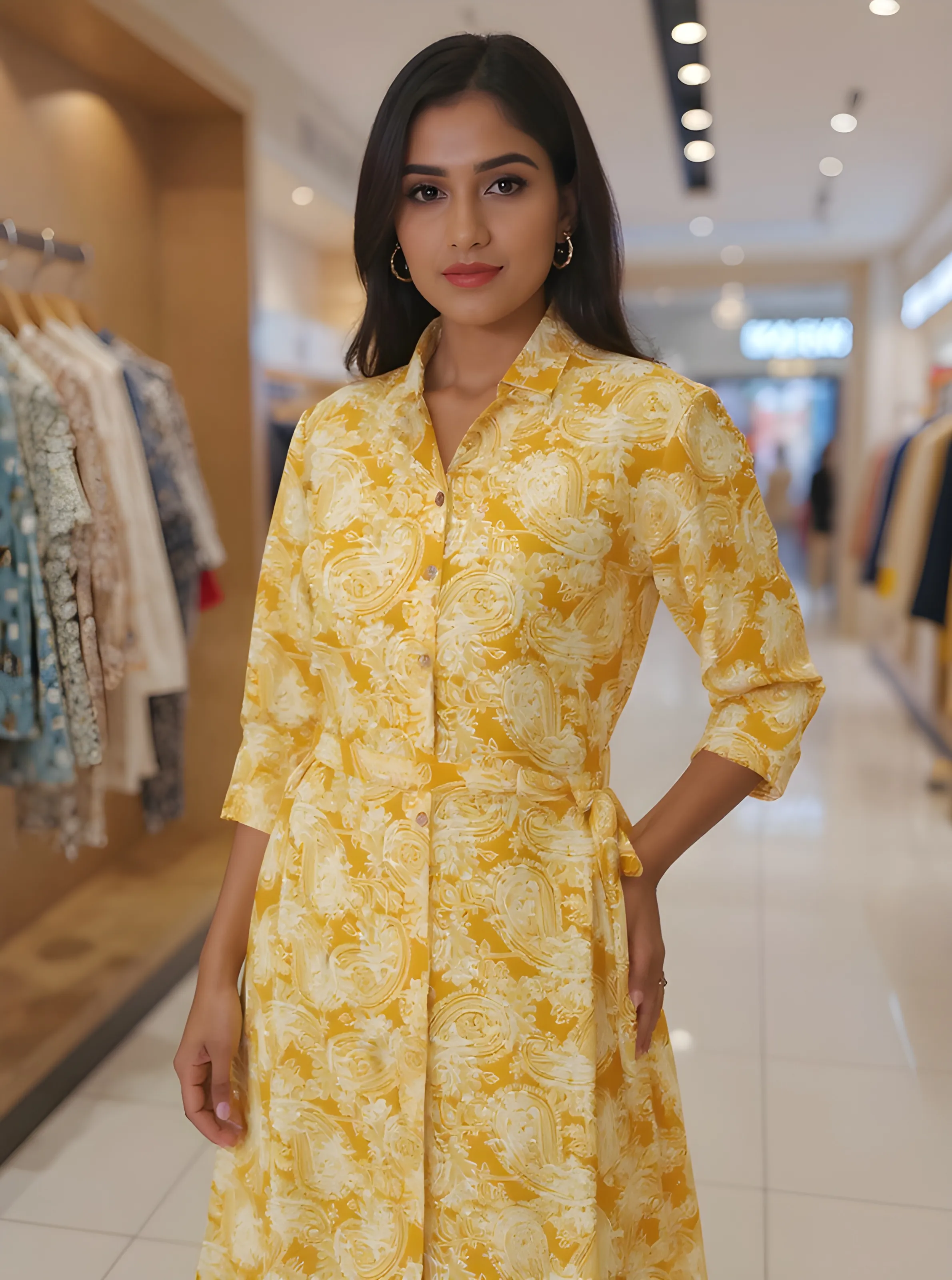 Karigari Floral Print Dress