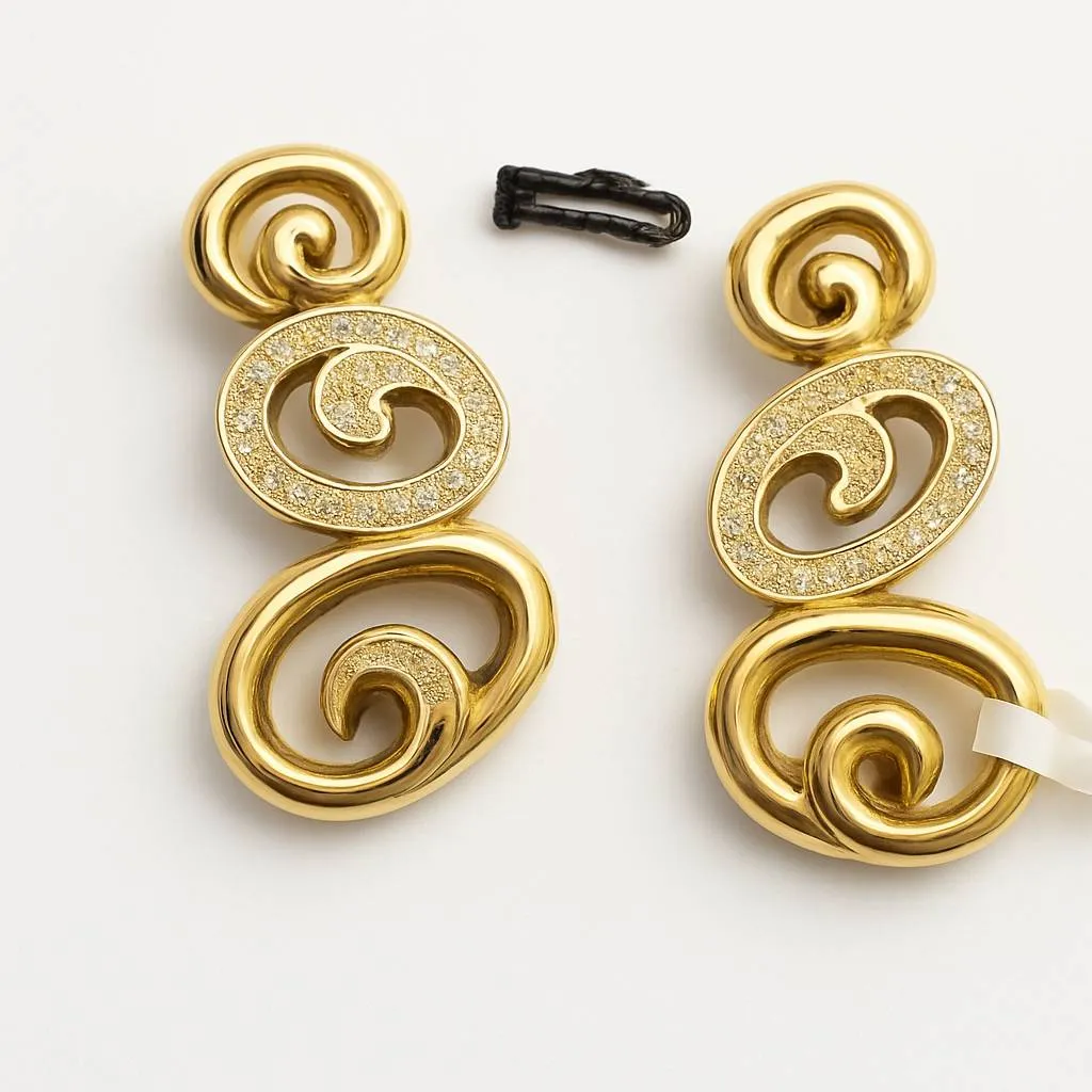 Gold Spiral Earrings