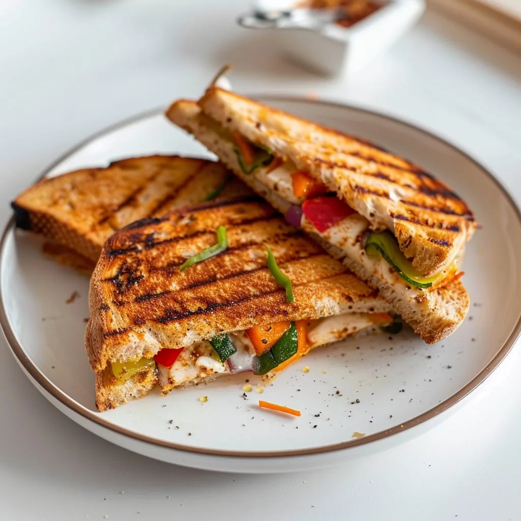 Achari Paneer Grilled Sandwich