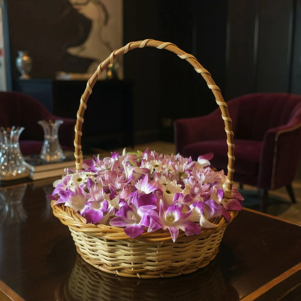 Orchid Flower Basket