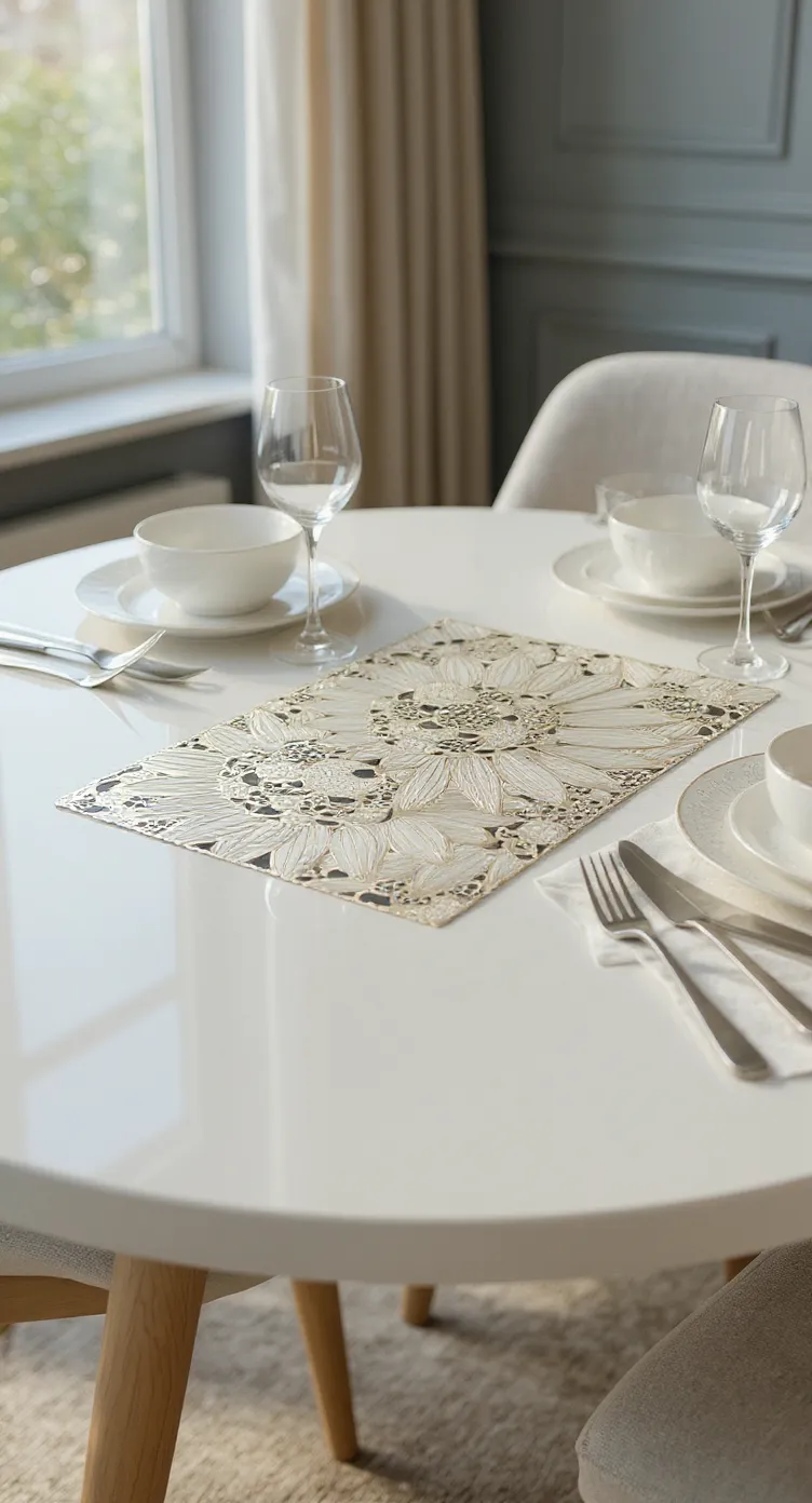 Golden Floral Placemats