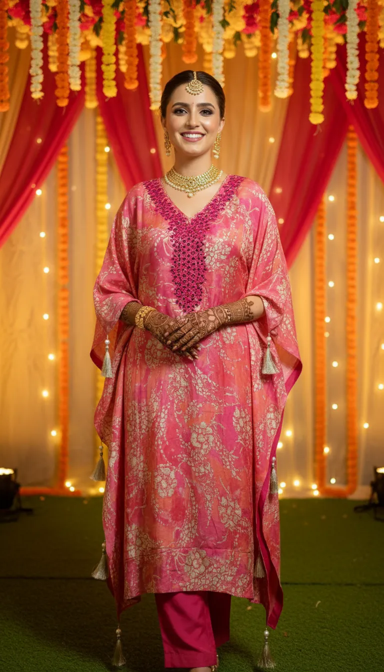 Embellished Kaaftaan With Pant