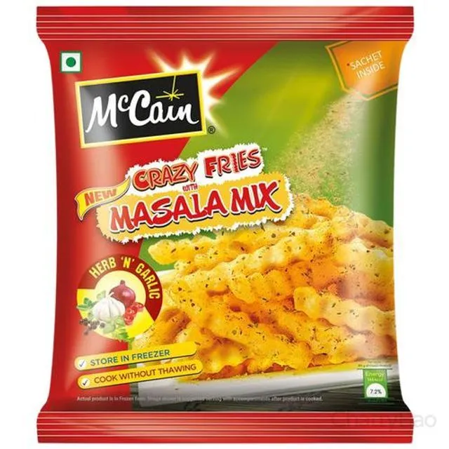 McCain Crazy Fries - Masala Mix, Herb 'N' Garlic 400 g