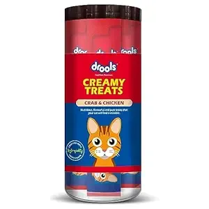 Drools Cat Lickable Creamy Treats Crab & Chicken 25 Pcs Pack 375 g