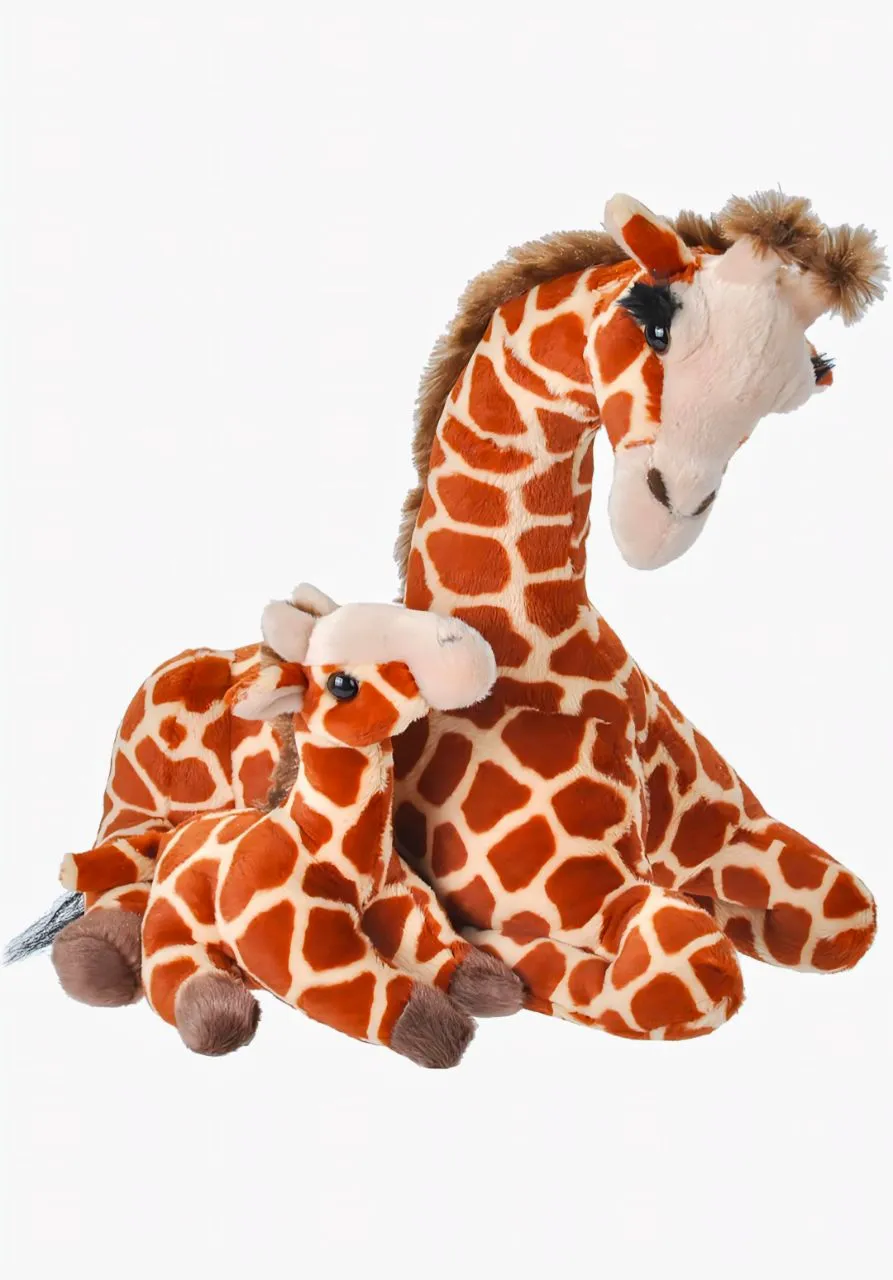 Wild Republic Mom & Baby Stuffed Animal 15" (Giraffe) view 2