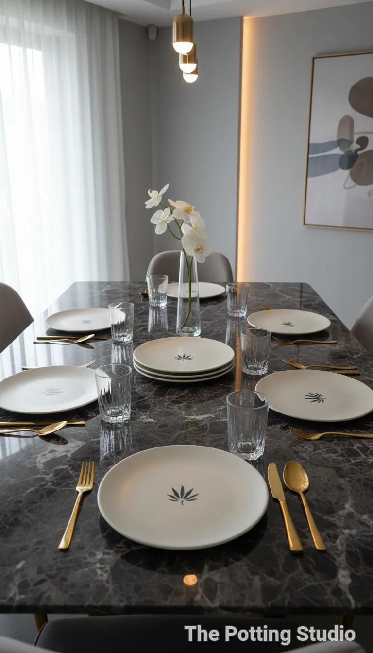 Ceramic Plate with Leaf Design Set Of 6 Nos , 11"