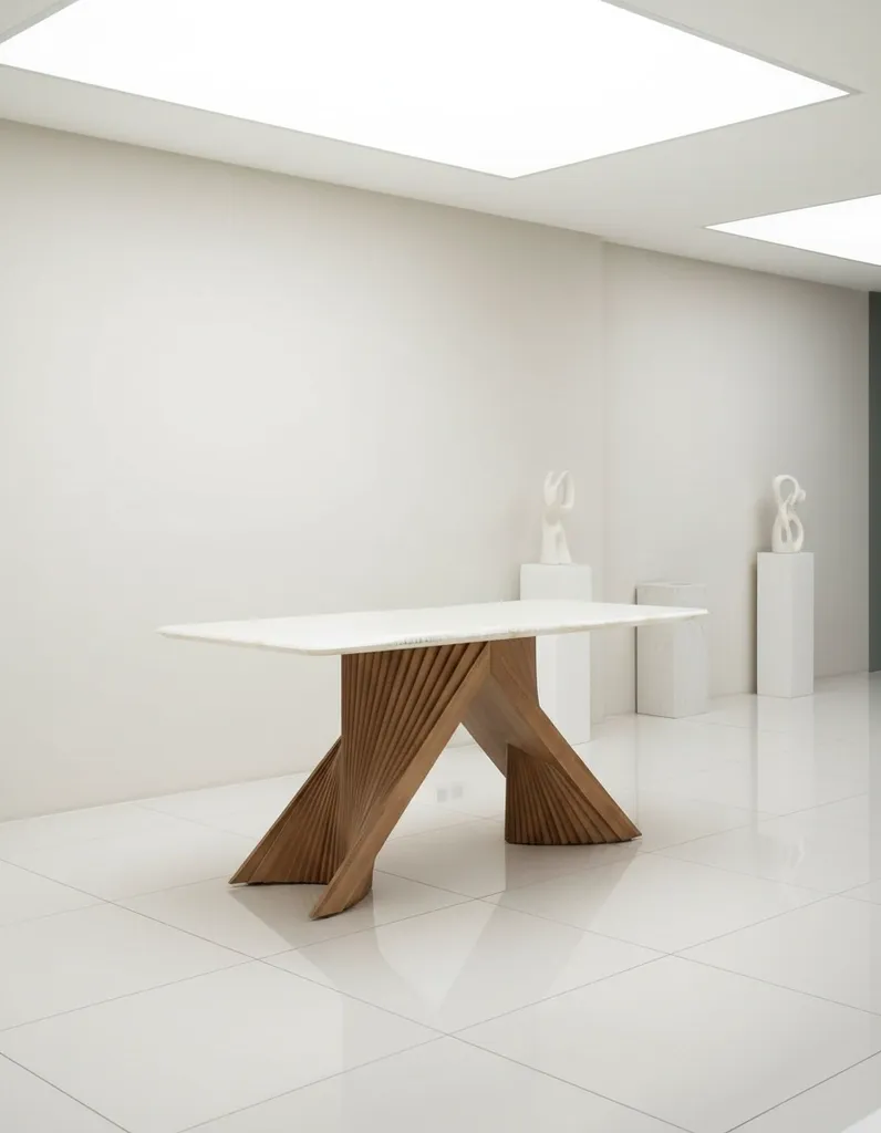Modern Sculptural Dining Table/EF/DT/1002/6STR