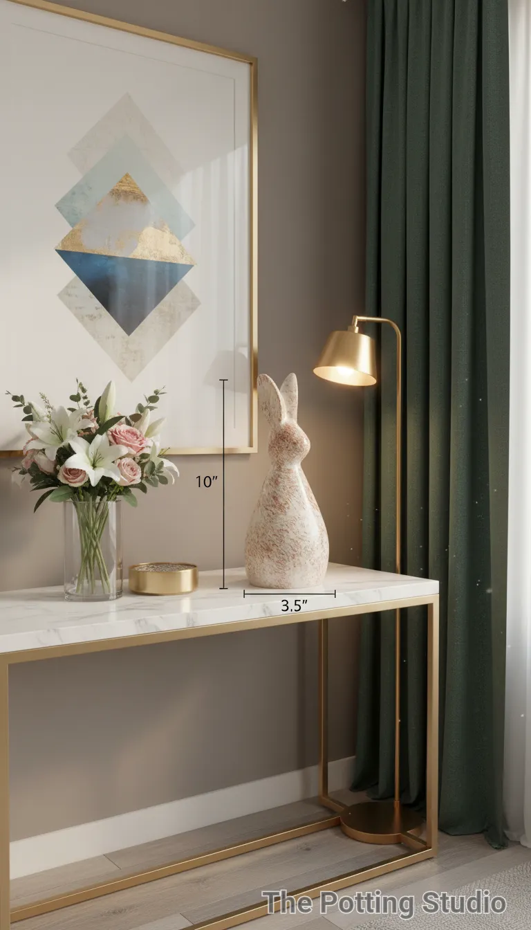 Ceramic Pink Bunny Figurine