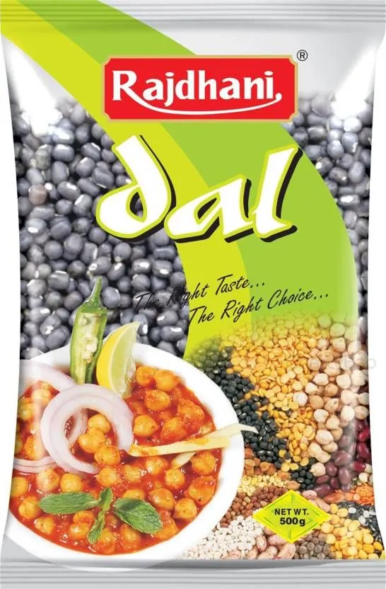 Rajdhani Black Urad Sabut (Whole) Dal 500 g