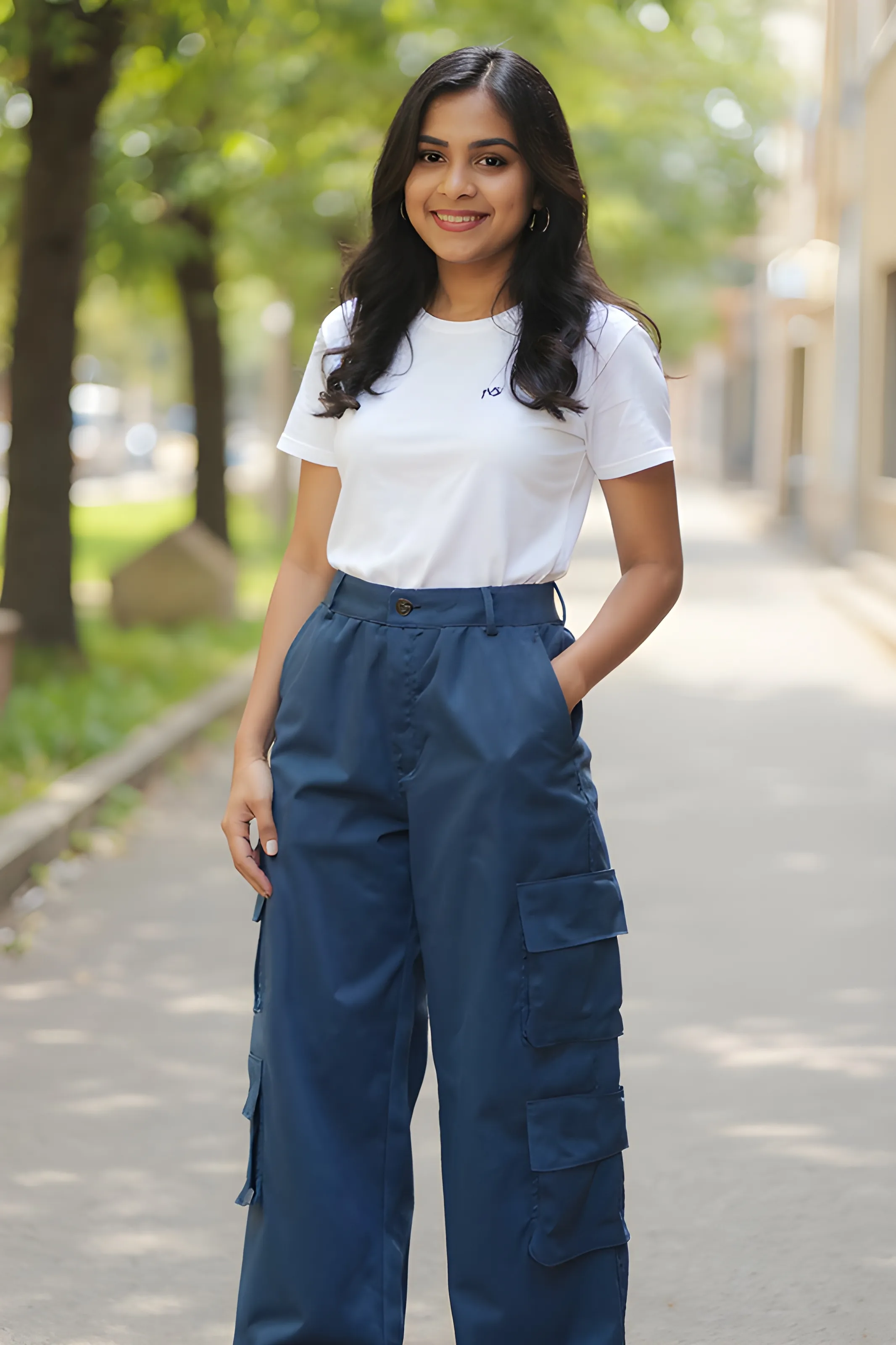 Navy Blue Utility Culottes