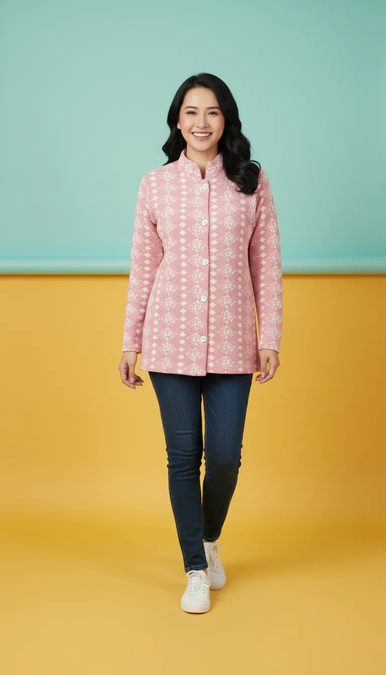 Euro Club Pink Patterned Sweater