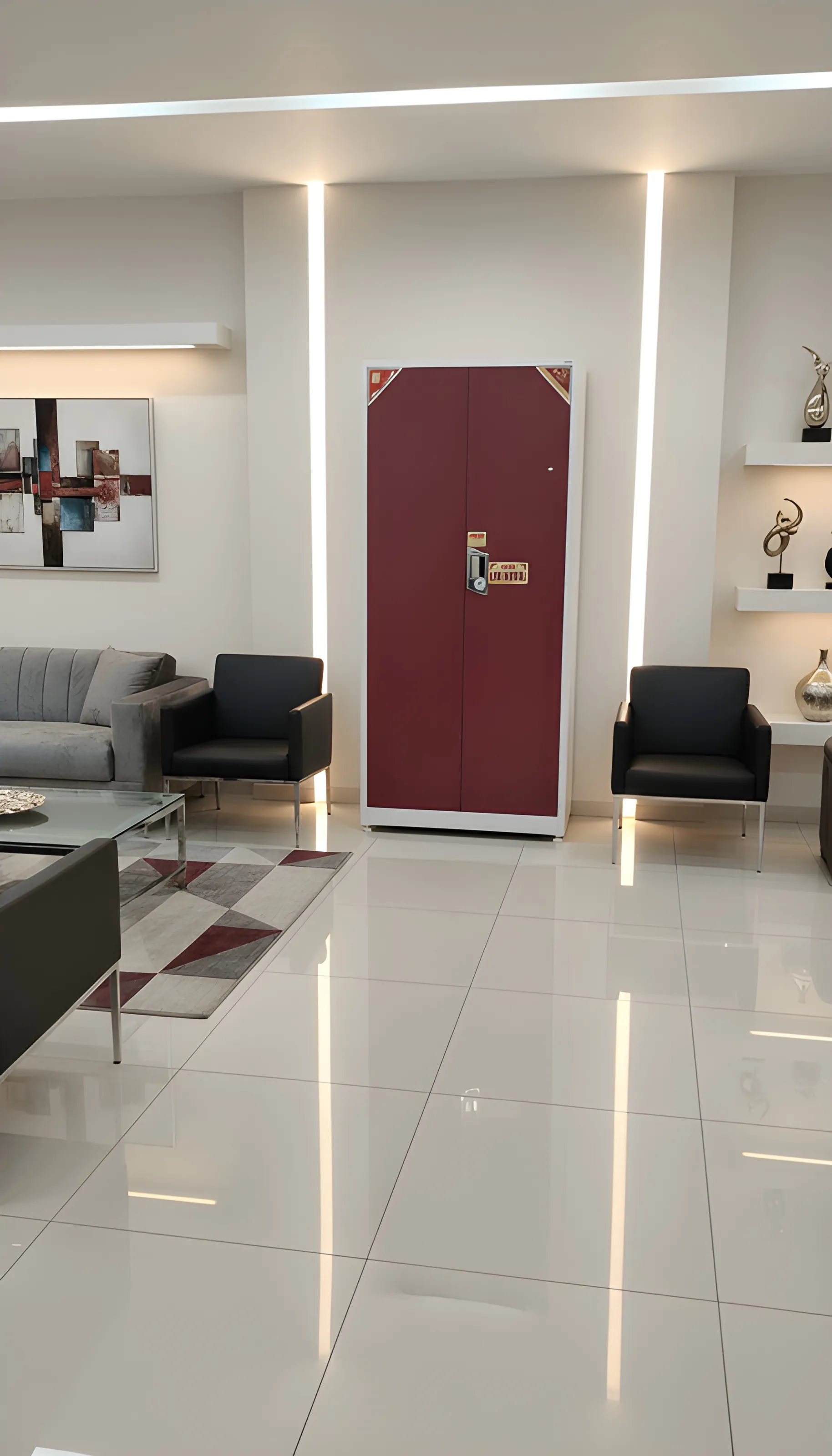 National Almirah Maroon Wardrobe