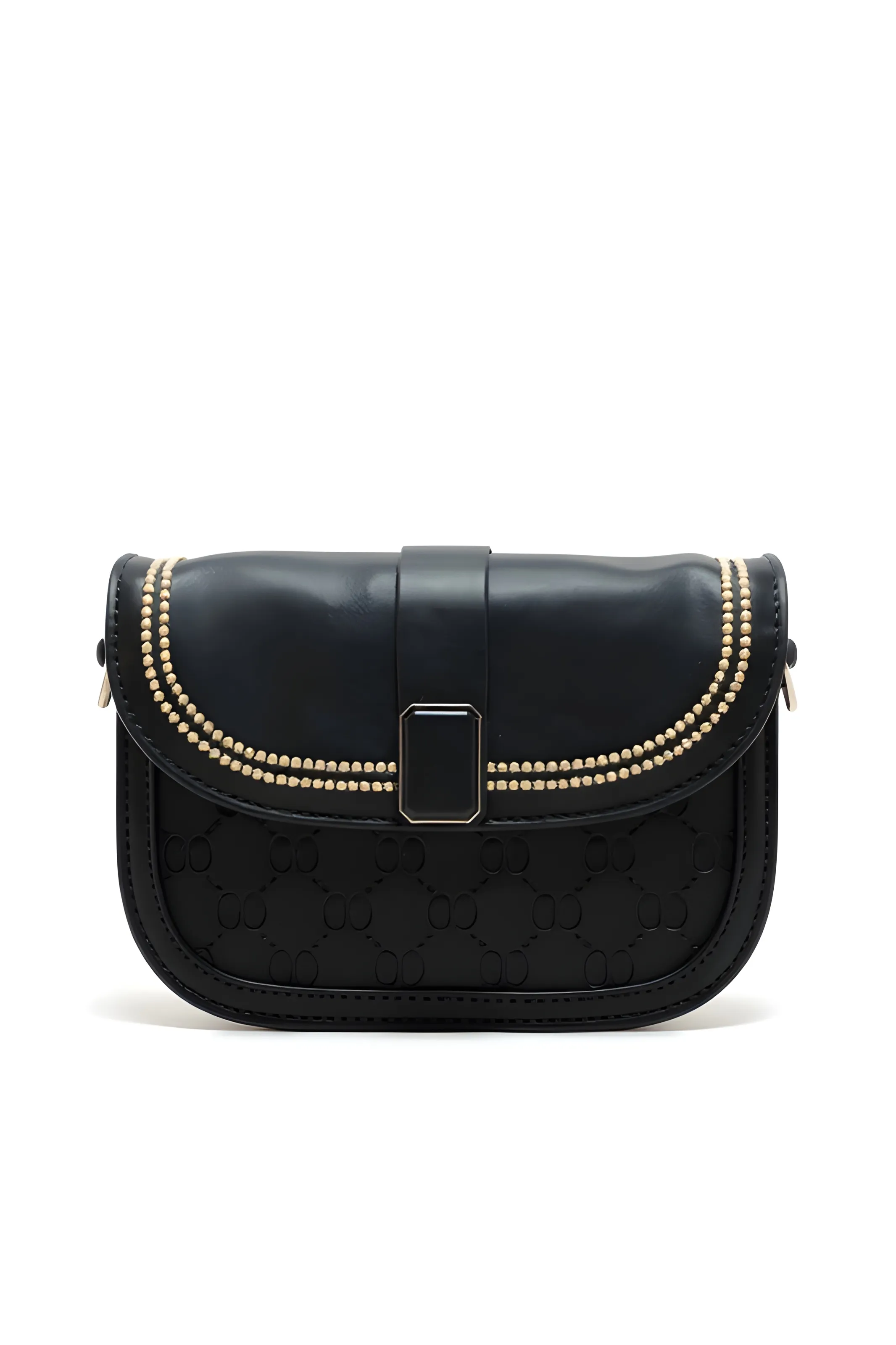 Embossed Leather Crossbody Bag