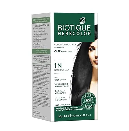 Biotique Hair Color 1N (50 g + 110 ml)