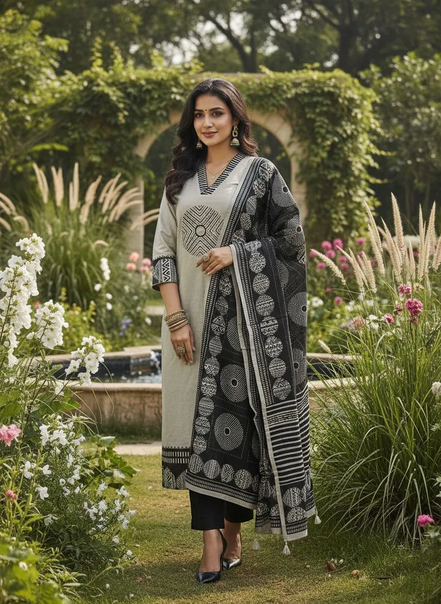 Elegant Grey Kurta Set