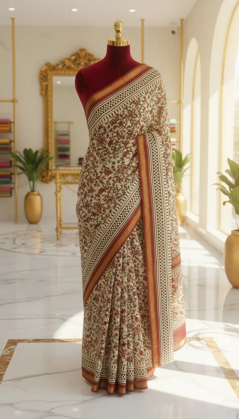 Karigari Mul cotton Saree