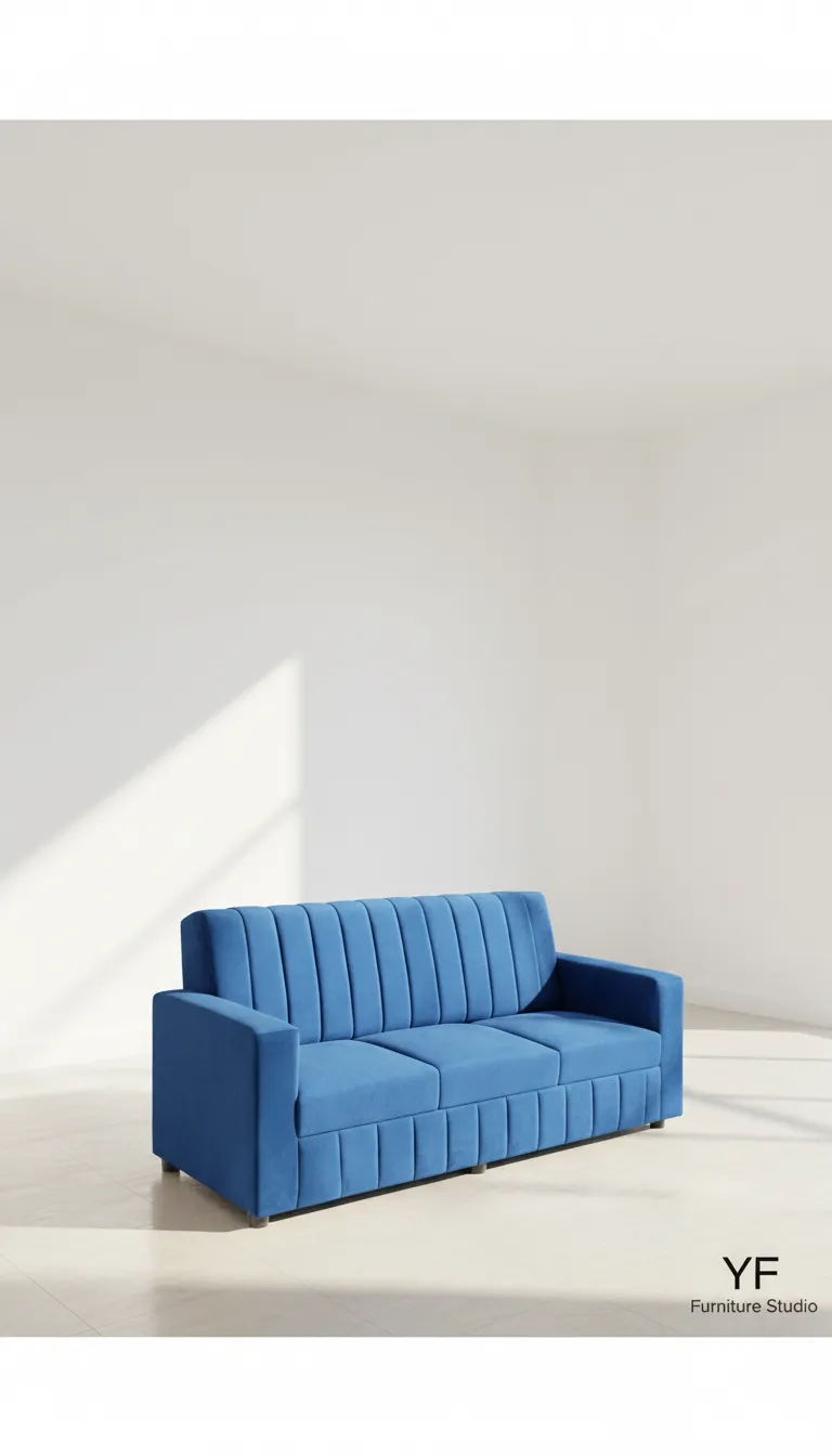 Royal Blue Velvet Sofa