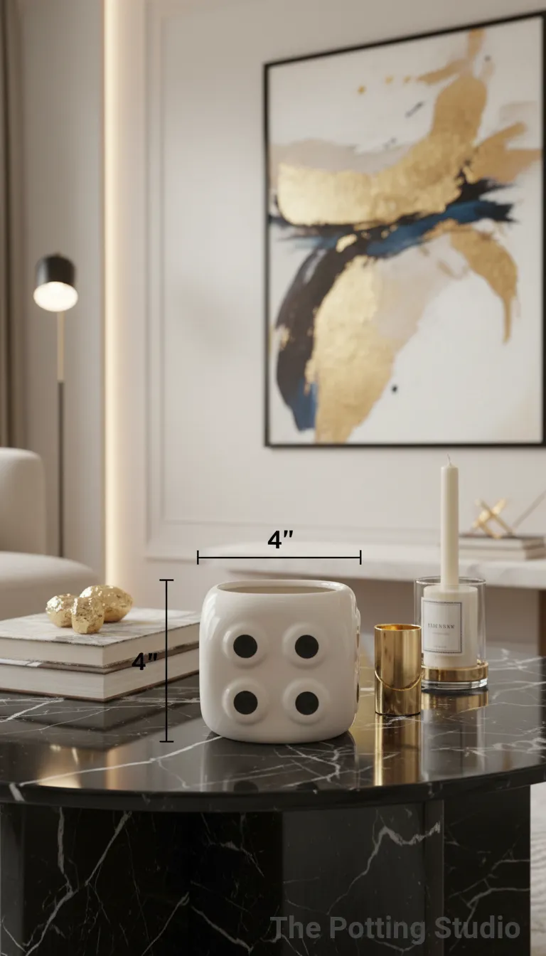 Dice Shaped Planter 4"H& 4"W