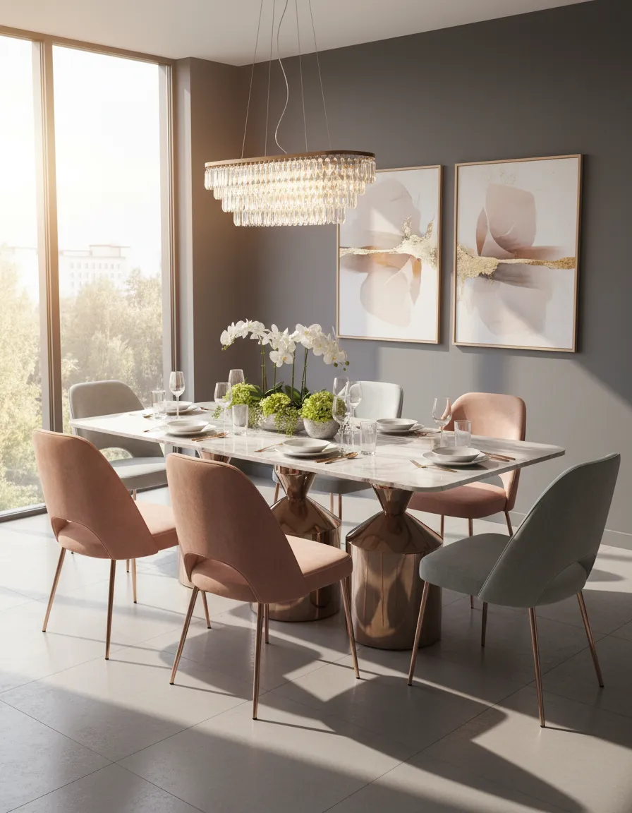 Rosegold Dining Table IFC/DT/ T02