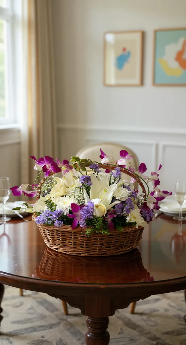 Premium Flower Basket Bouquet