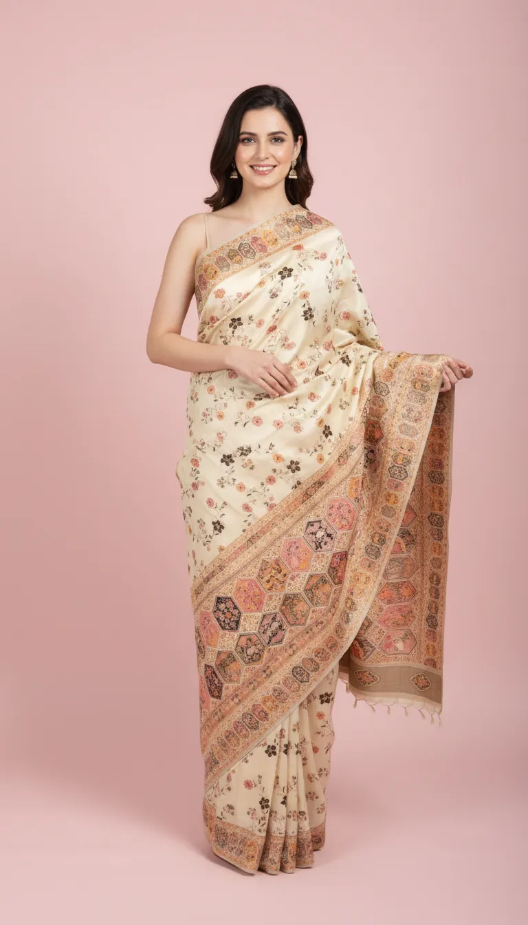 Embroidered Banarasi Saree.