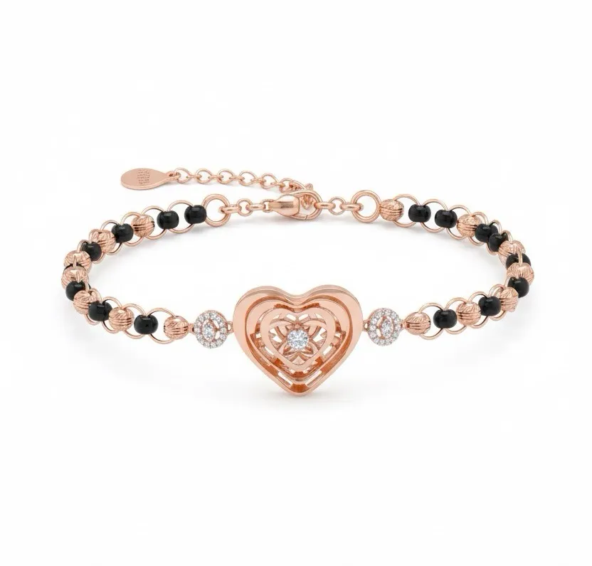 Rose Gold Heart Bracelet
