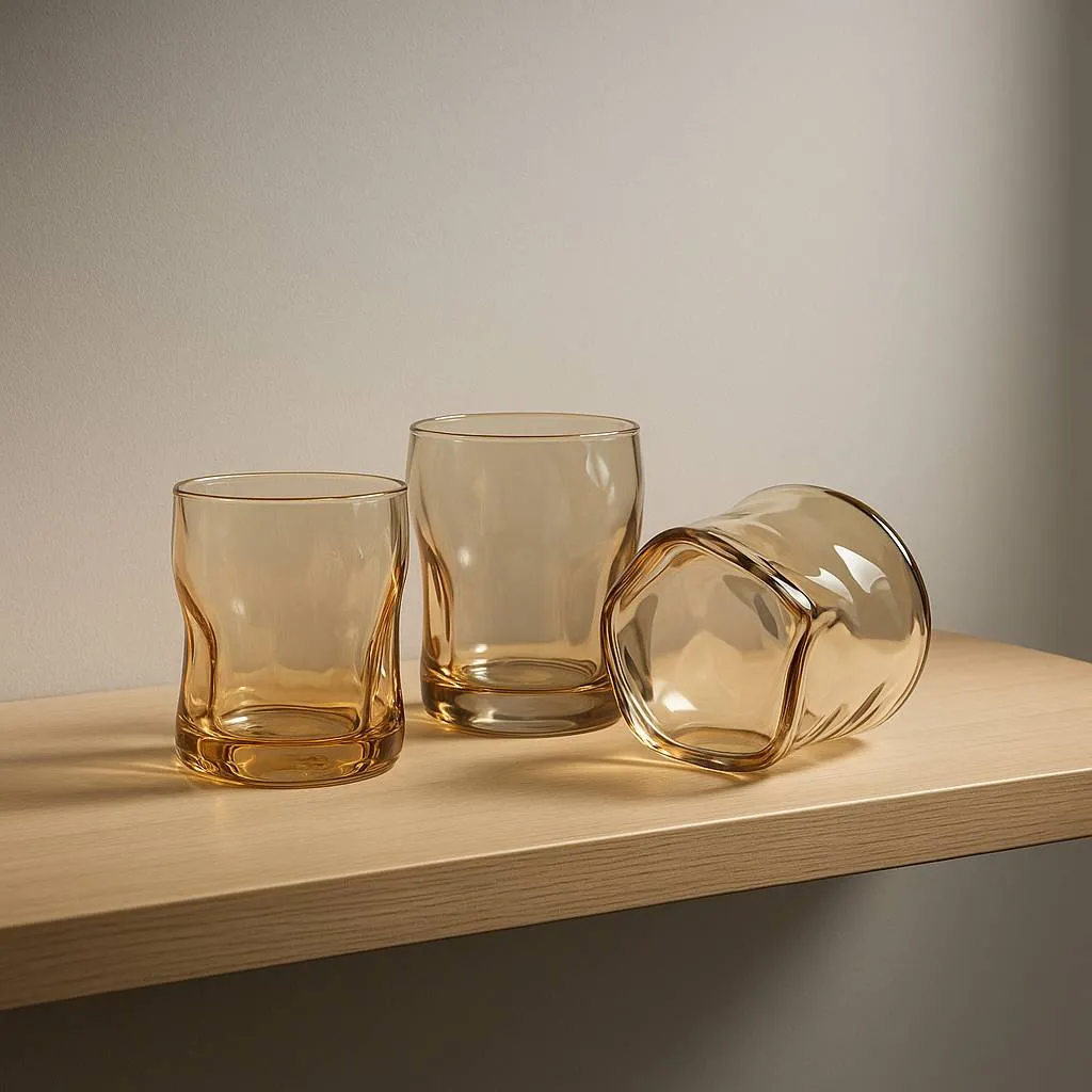 Amber Glass Tumblers
