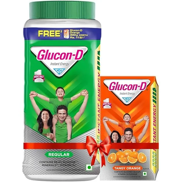Glucon-D Instant Energy 1Kg Jar + Glucon D Orange free