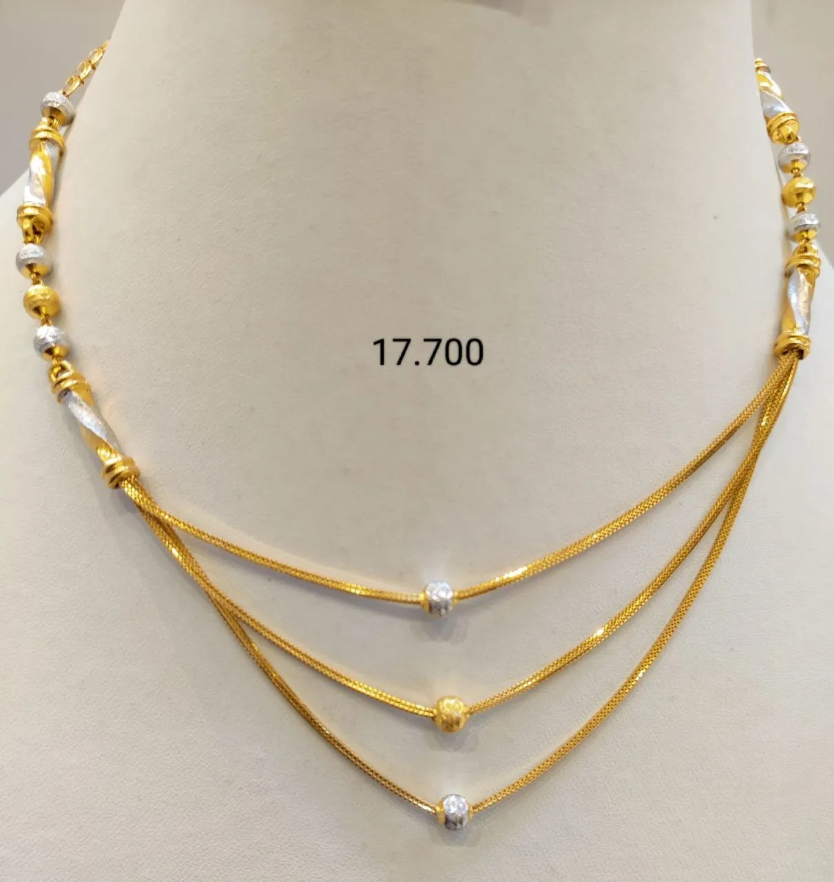 Gold and Silver Layered Necklace