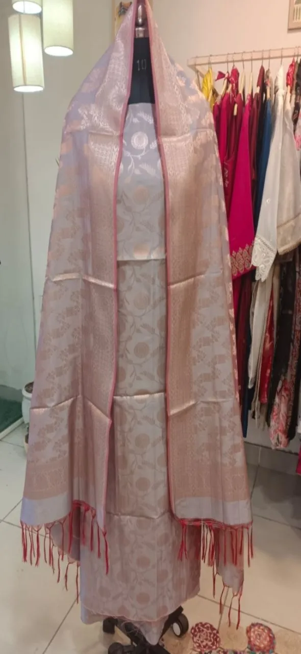Silk Unstiched Suit
