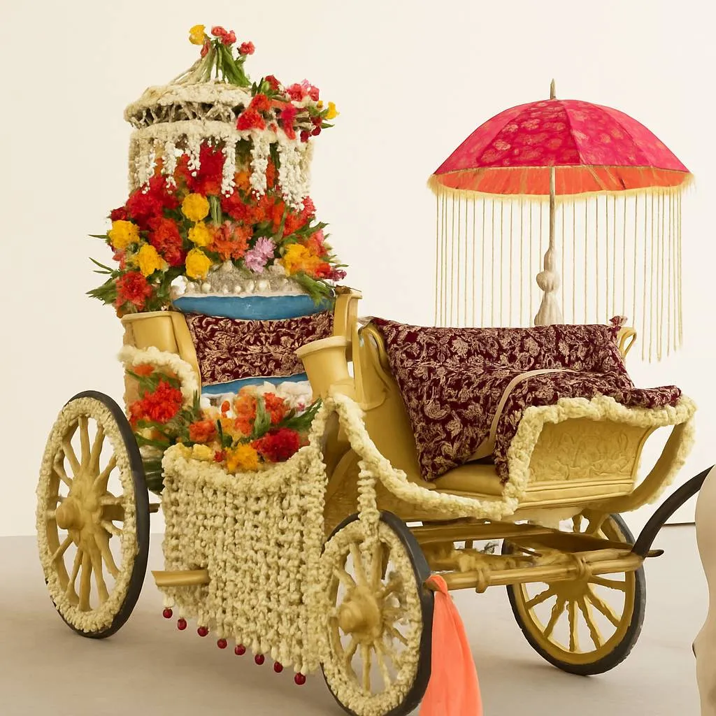 Decorated Wedding Horse Carriage