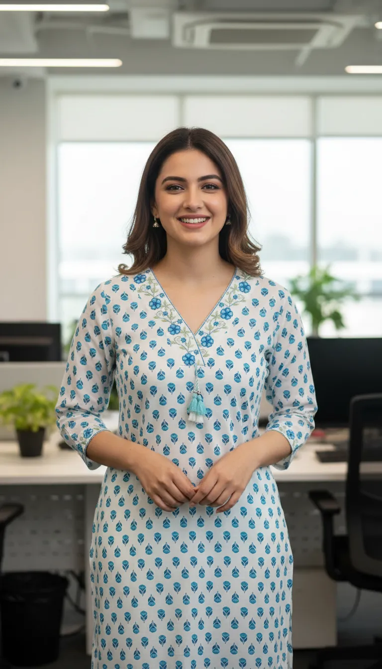 Short Floral Kurti