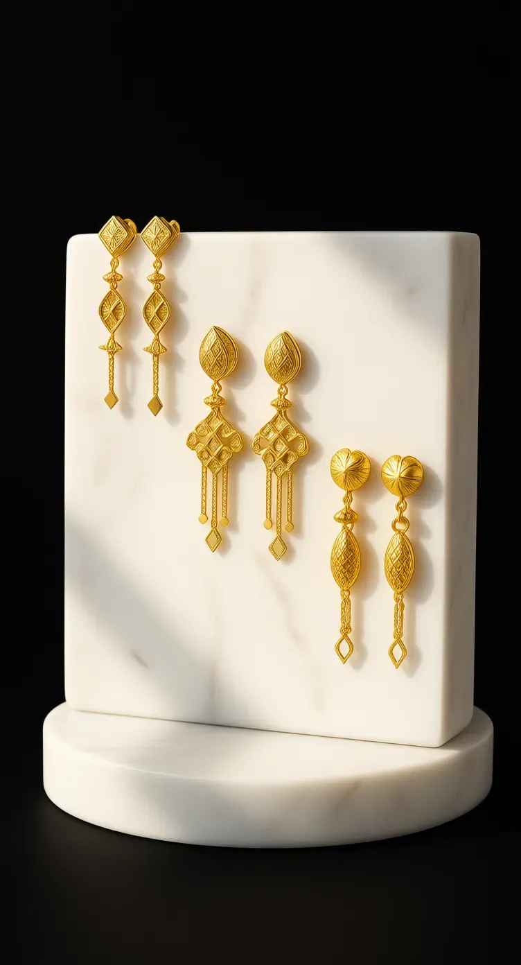 Elegant Gold Dangle Earrings
