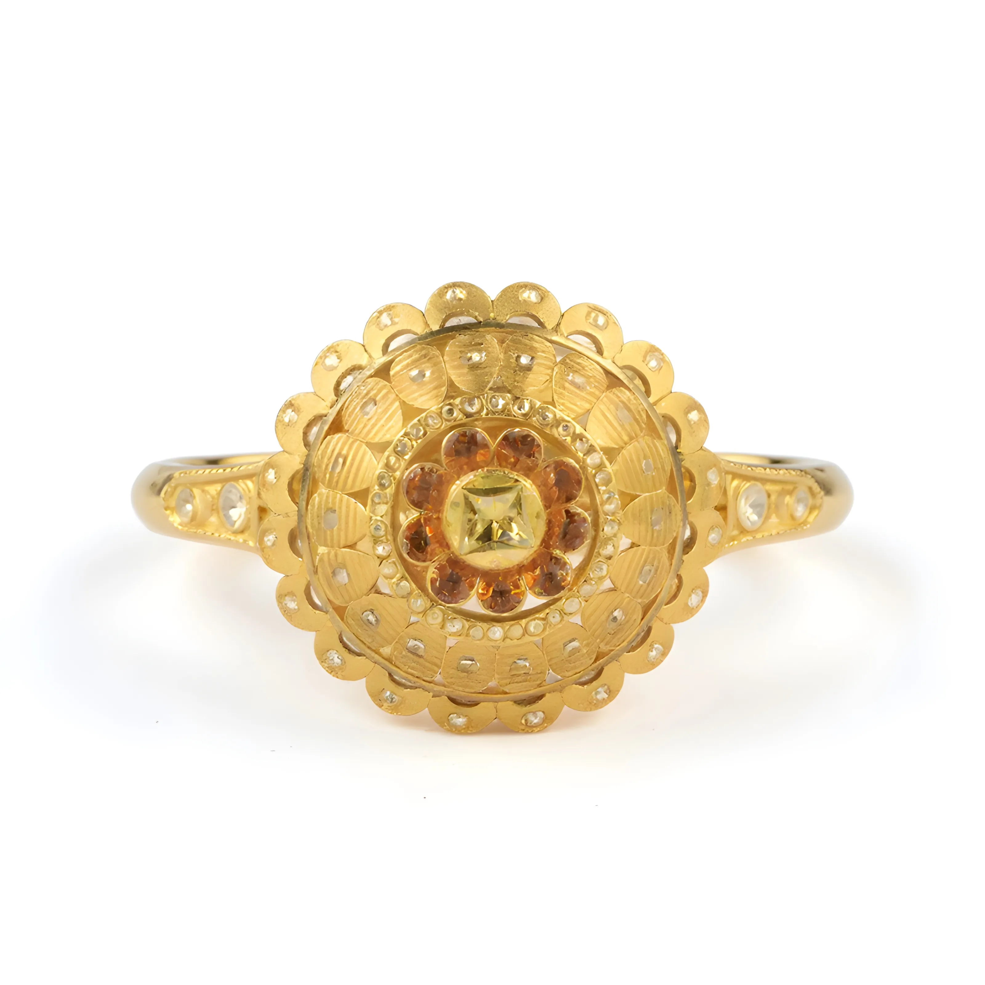 Golden Kundan Ring