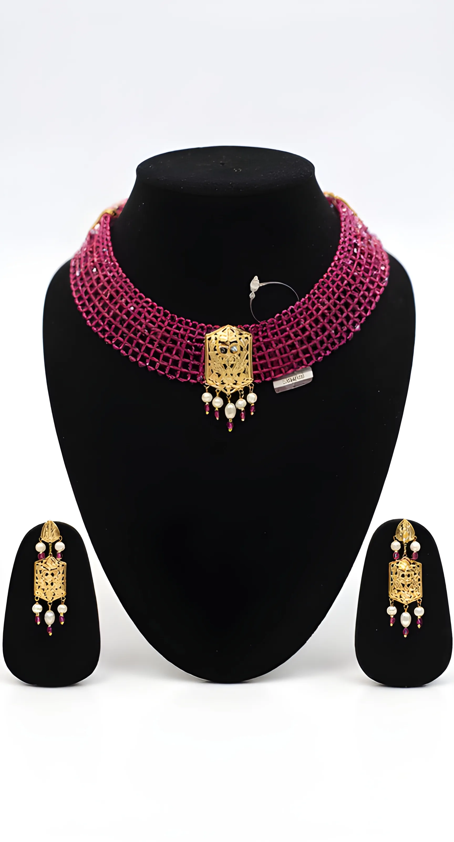 Beaded Necklace and Earrings Set