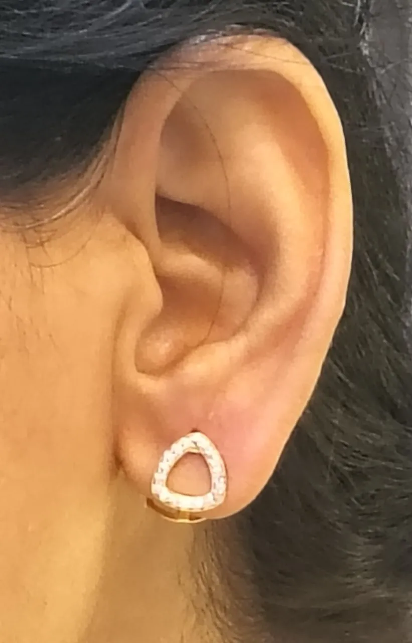 Gold Double Sided Earrings
