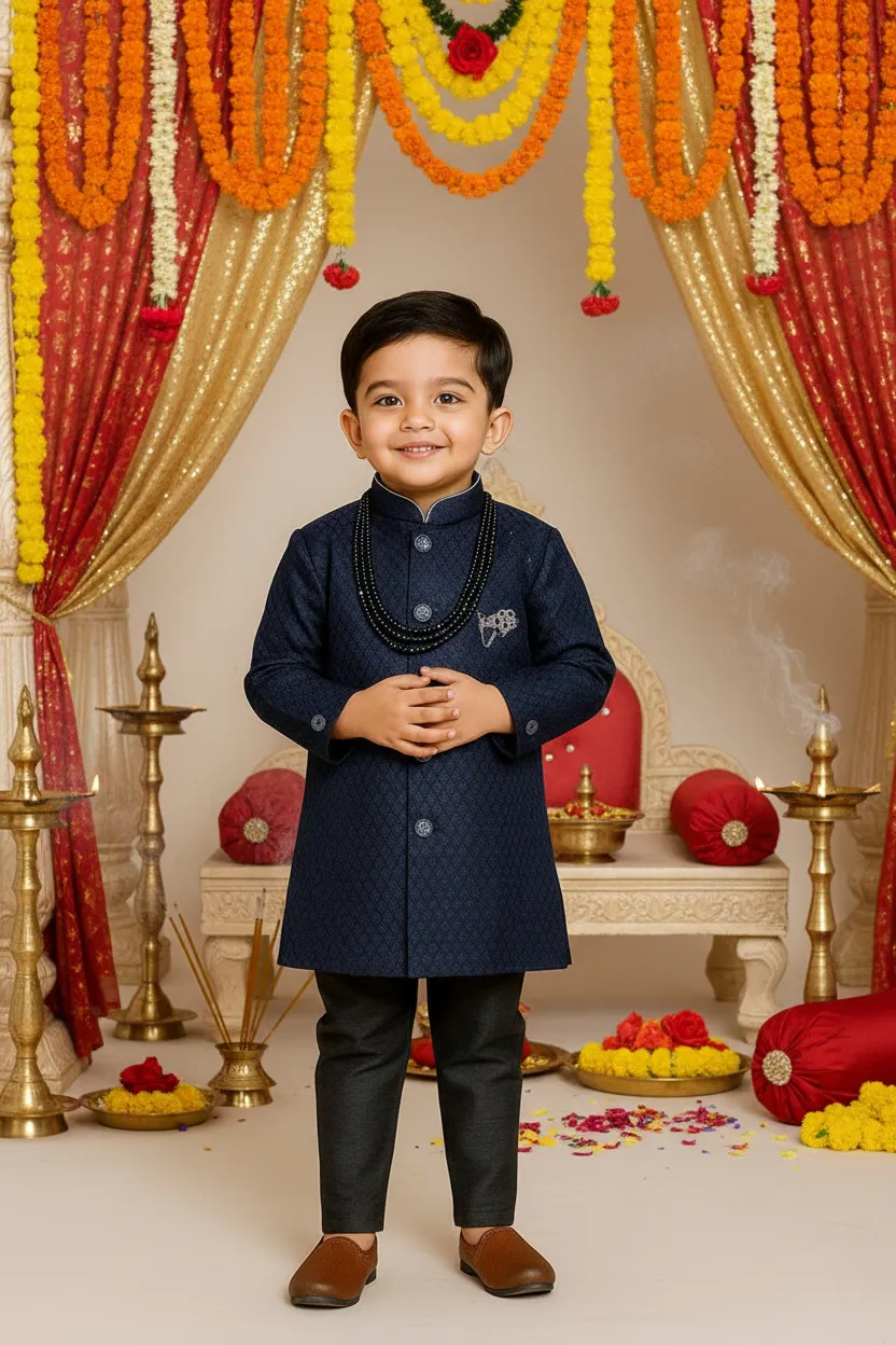 Boys Sequence Prince Coat
