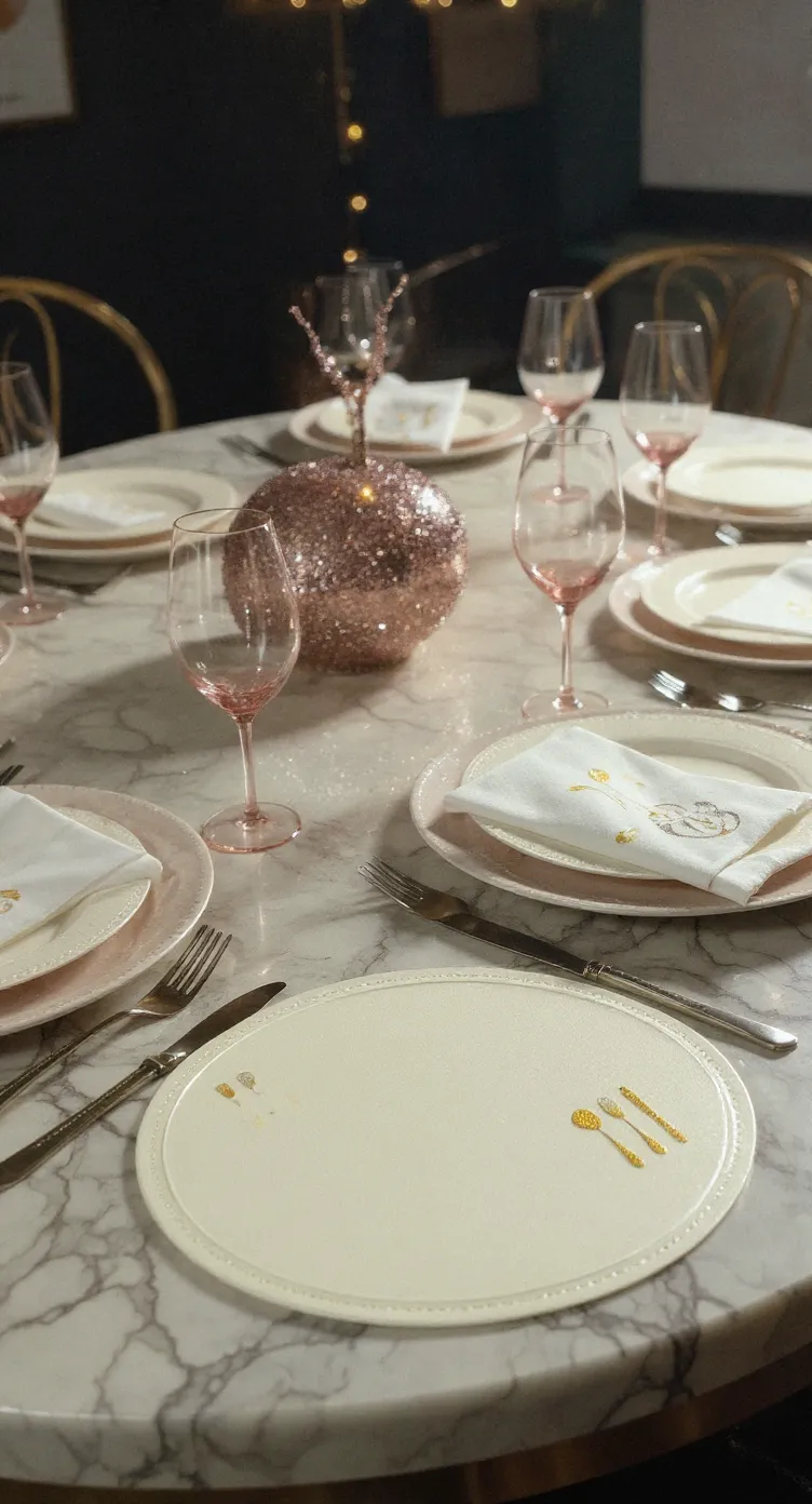 Gold Fork & Spoon Design Placemats